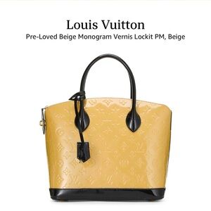 Louis Vuitton Beige Monogram Vernis Lockit PM Bag